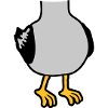 Seagull without head costume