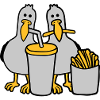 Fast food stolen seagulls