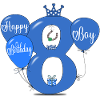 8 Birthday Boy Balloon