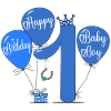 1 Hapy Birthday Balloon