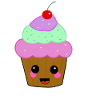 Muffin mit rosa Wangen