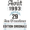 29 ans anniversaire aout 1993