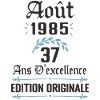 37 ans anniversaire aout 1985