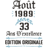 33 ans anniversaire aout 1989