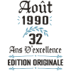 32 ans anniversaire aout 1990