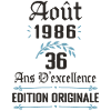36 ans anniversaire aout 1986