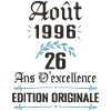 26 ans anniversaire aout 1996