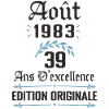 39 ans anniversaire aout 1983