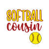 Stolzer Softball-Cousin Softballspieler-Cousin