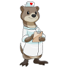 Otter Krankenschwester Herz