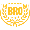 Bro Laurel Wreath Text Logo