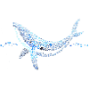 baleine gouttes d'aquarelle