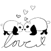 Chers animaux Pandas Panda Symbole