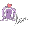 Octopus Love Animal Heart Ecosystem
