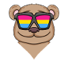 Pansexual Bear - Bear with Glasses
