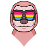 Pansexual sloth - sloth with glasses