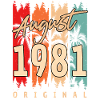 1981 En août, vœux d’anniversaire