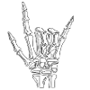 Squelette rock n'roll