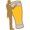 Groom kisses beer wedding