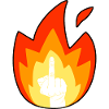 Fire finger emoji