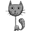 Gris chat