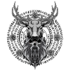 Viking mit Hirsch