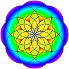 Rainbow Circle Flower