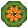 Circular flower Healing of sacralization