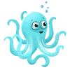 Fröhlicher Oktopus