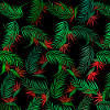 Palm trees and flowers pattern