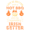 BBQ grill Irish setter lovers