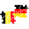 Belgium Germany Flag Belgian German