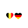 Belgium Germany Flag Belgian German