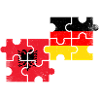 Albania Tyskland Flagg Albansk tysk