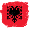 Albanien Vintage albanska flaggan