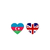 Azerbaijan Great Britain Flag