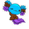 Androsexuelle Flagge Kawaii Axolotl Androsexueller