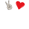 Peace Love Baryton Ukulélé Hipster