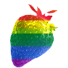 Erdbeere,bunt, popart, kunst,Regenbogen,LGBT
