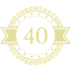 40 Zahl Emblem