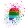 Erdbeere,bunt, popart, graffiti,Regenbogen,LGBT