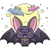 pastello goth raccapricciante kawaii simpatici pipistrelli pipistrello halloween