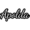 Apolda - Textdesign mit Stadtnamen