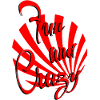 fun and crazy red white striped