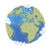 Retro Pixel Earth