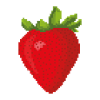 Retro Pixel Strawberry