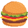 Retro Pixel Burger