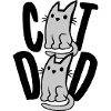 Cat Dad Text Logo