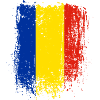 Romania Brushstroke Flag