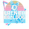 French Bulldog Retro